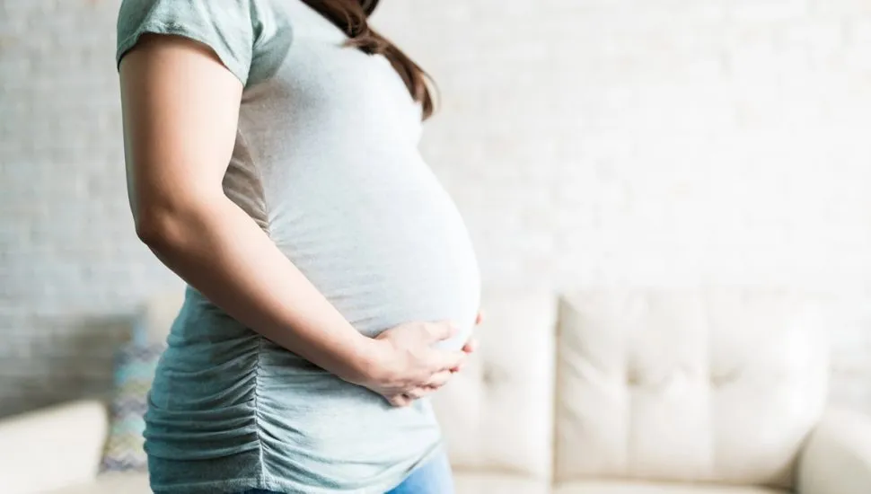 Imagem mostra mulher grávida