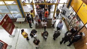 Entrada de candidatos para realização de vestibular