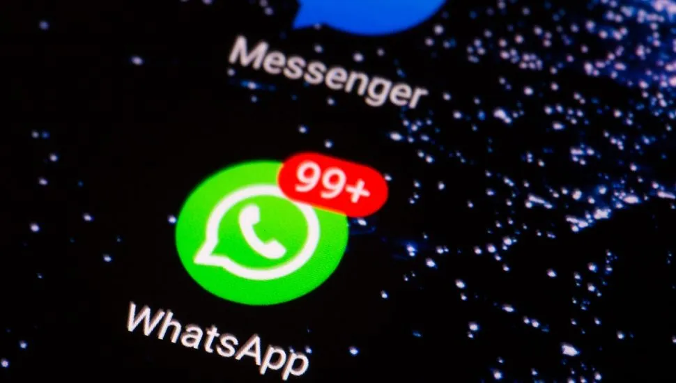 Aplicativo do WhatsApp com mensagens não lidas