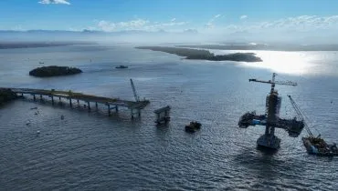 Ponte de Guaratuba está com 73% de execução
