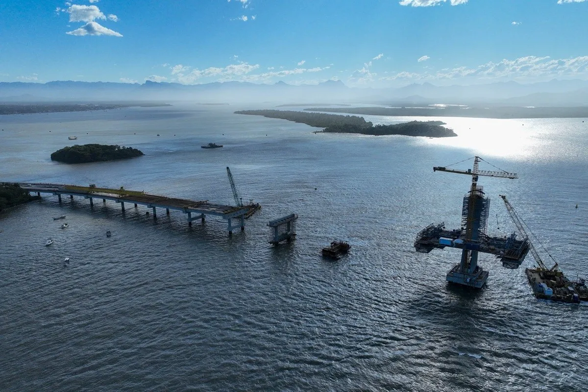 Ponte de Guaratuba está com 73% de execução
