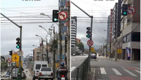 Após denúncia da Tribuna, placa que expunha motorista a risco foi substituída