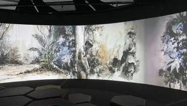 Imagem de exposição "Amazônia Imersiva" em Curitiba
