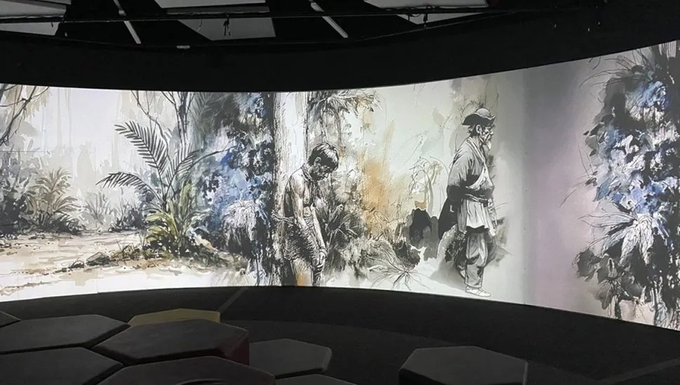 Imagem de exposição "Amazônia Imersiva" em Curitiba