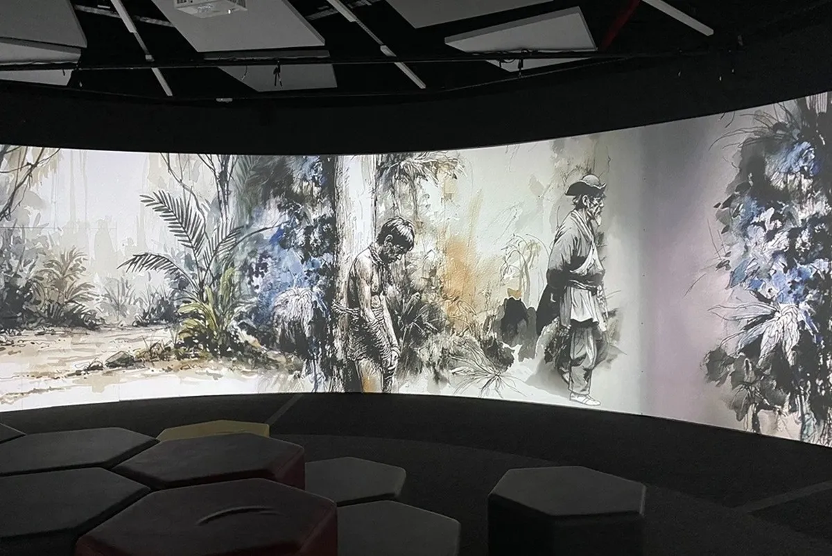 Imagem de exposição "Amazônia Imersiva" em Curitiba