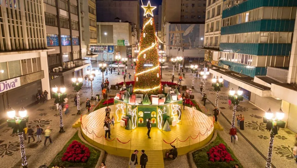 Decoração de Natal no Centro de Curitiba