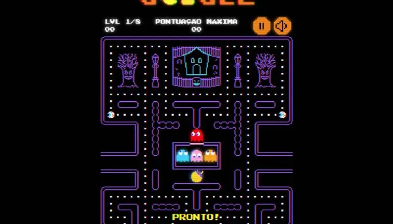 Doodle do Google traz Pac-Man em edição especial de Halloween