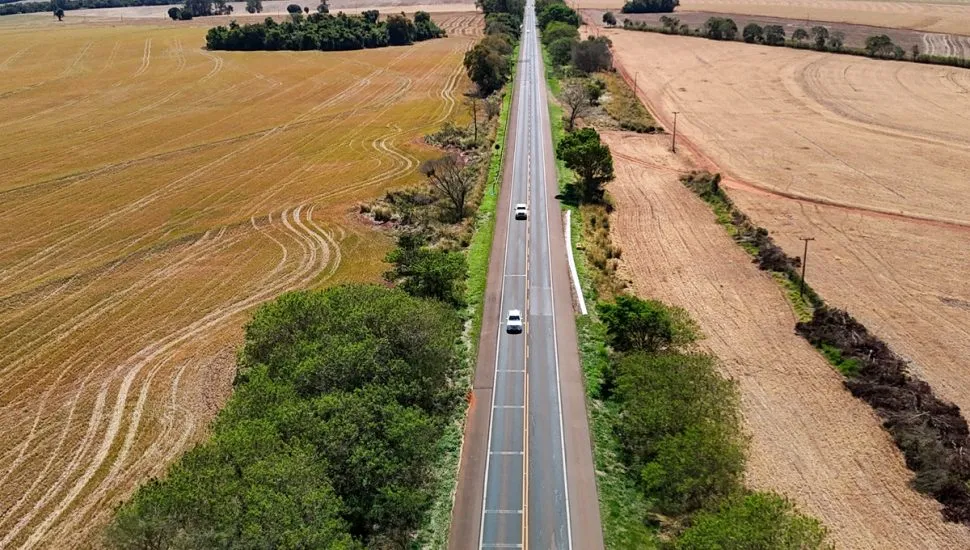 Trecho da BR-369, entre Cascavel e Campo Mourao, que faz parte do Lote 5 de concessão dos novos pedágios no Paraná