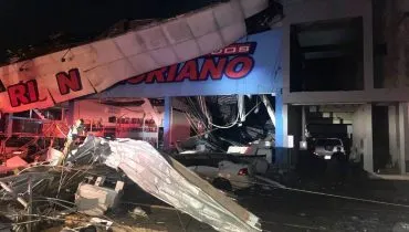 Imagem mostra a devastação causada pelo tornado no Paraná