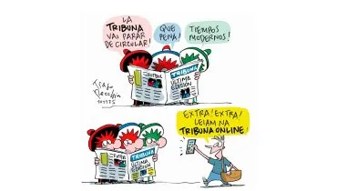 Los três inimigos - charge especial para a última edição da Tribuna impressa. Foto: Tiago Recchia