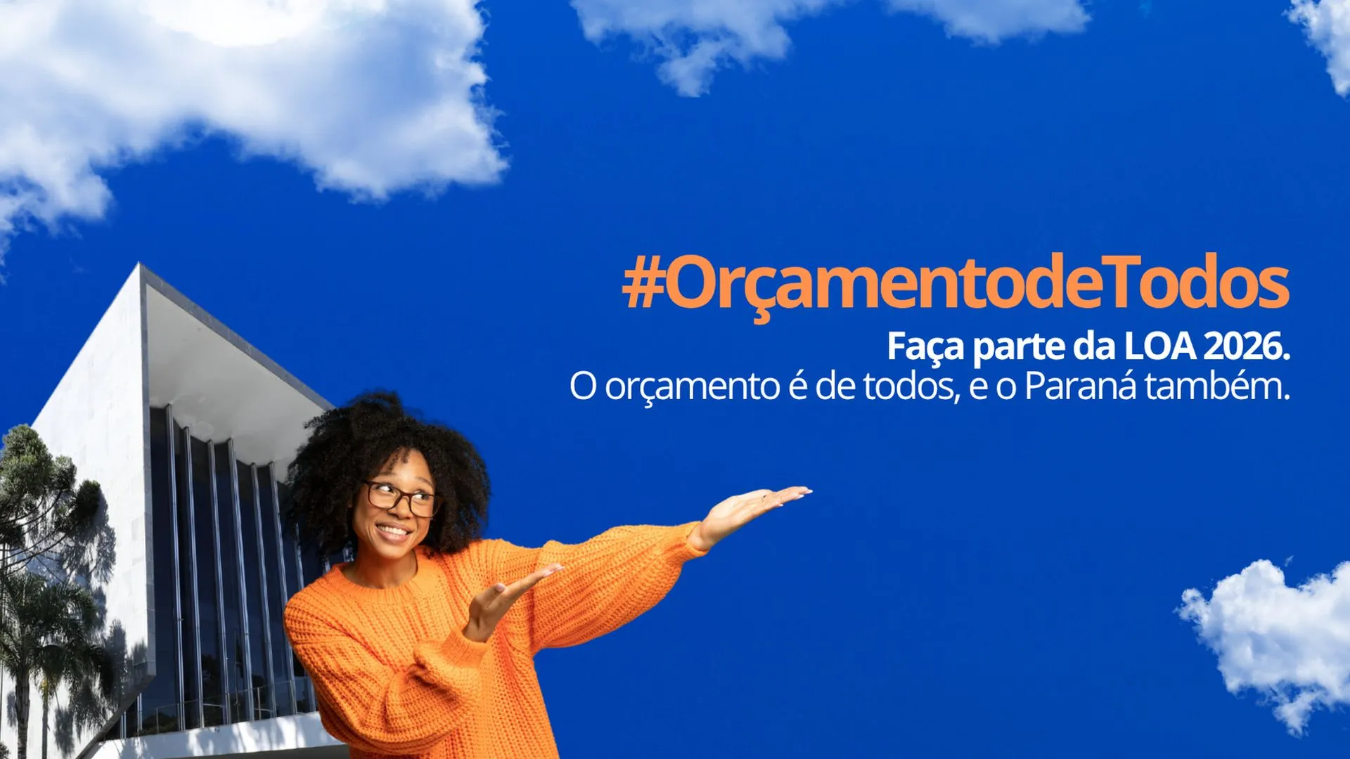 População pode fazer sugestões e ajudar a montar o Orçamento do Paraná para 2026.