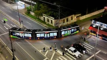 Imagem mostra o bonde da madrugada em testes