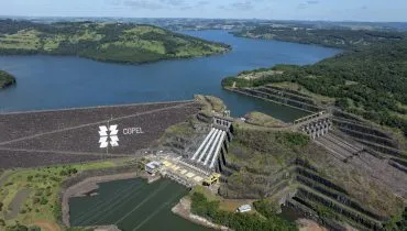 Usina Hidrelétrica de Segredo, da Copel, localizada no Rio Iguaçu, no Sudoeste do Paraná.