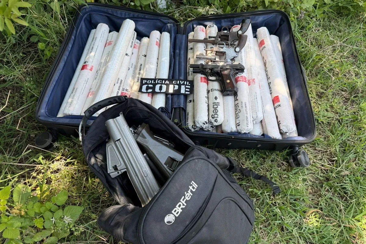 apreensão de explosivos em piraquara