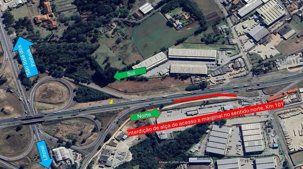 Obras na BR-116, no Contorno Leste