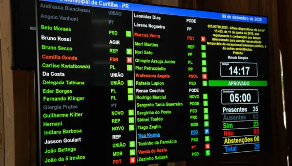 Revisão da Lei do PSS é aprovada em 1º turno na Câmara de Curitiba