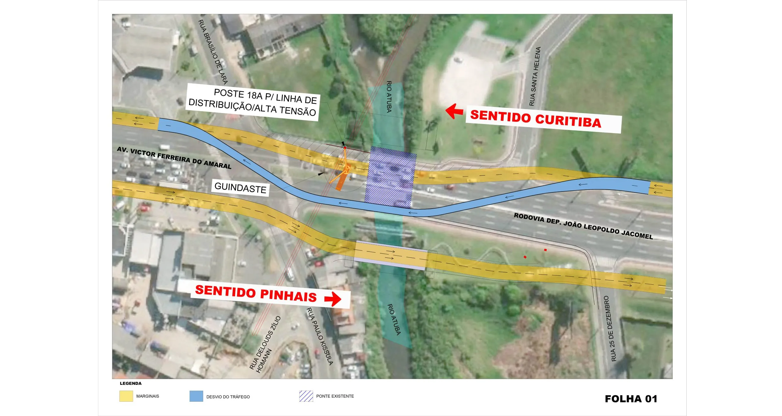 Obras na Avenida Victor Ferreira do Amaral causam desvios de tráfego em Curitiba