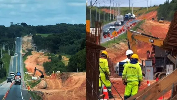 Duplicação da PR-423 entre Araucária e Campo Largo avança rápido