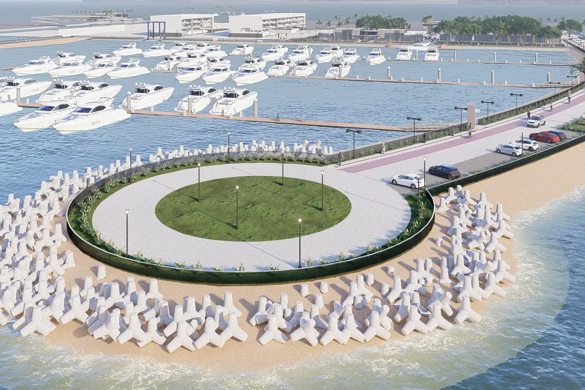 Projeto de nova marina que será construída no litoral do Paraná