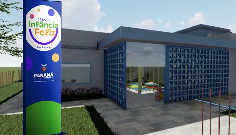 Projeto de creche do programa Infância Feliz, que contará com recursos devolvidos pela Assembleia Legislativa do Paraná para ampliar a educação infantil nos municípios.