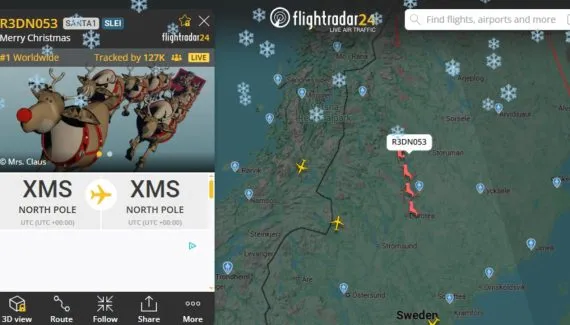 Papai Noel decolou! Veja como rastrear o bom velhinho em tempo real