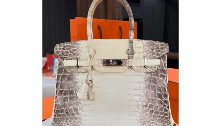 Bolsa Hermès Birkin Himalaya, considerada a mais cara do mundo: R$ 1 milhão cada uma. 