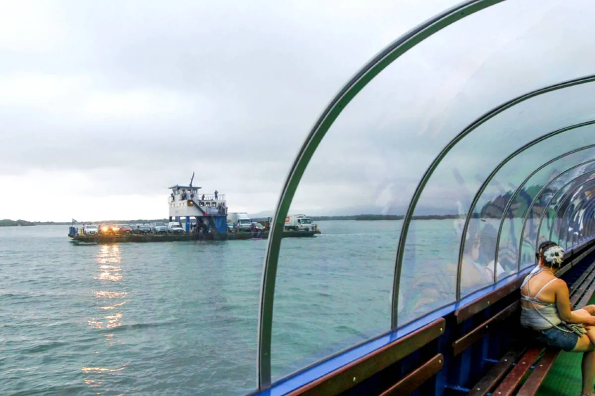 Imagem mostra o tempo fechando no Litoral do Paraná.