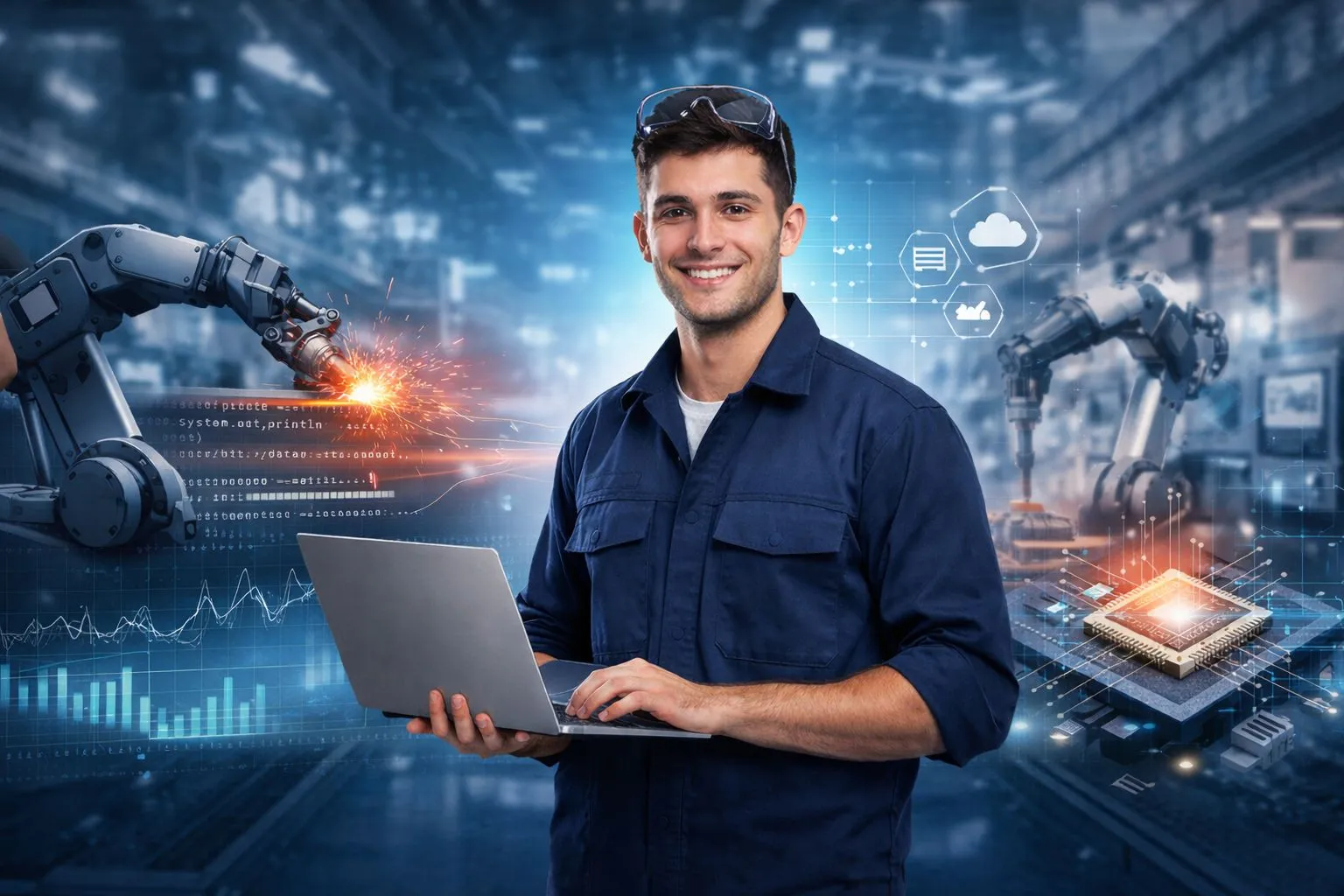 Tecnologia aplicada à indústria: profissionais de Desenvolvimento de Sistemas atuam na integração entre programação, automação e processos industriais, uma das áreas com maior demanda no Paraná.