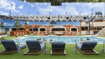 É interessante criar espaços de convivência que estimulam encontros, relaxamento e permanência dos moradores (Imagem: Reprodução digital | TV Globo/Beatriz Damy)