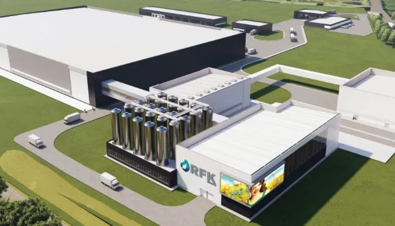 Perspectiva da nova fábrica do Grupo RFK em São José dos Pinhais, projetada para ampliar a capacidade produtiva com tecnologia e eficiência.