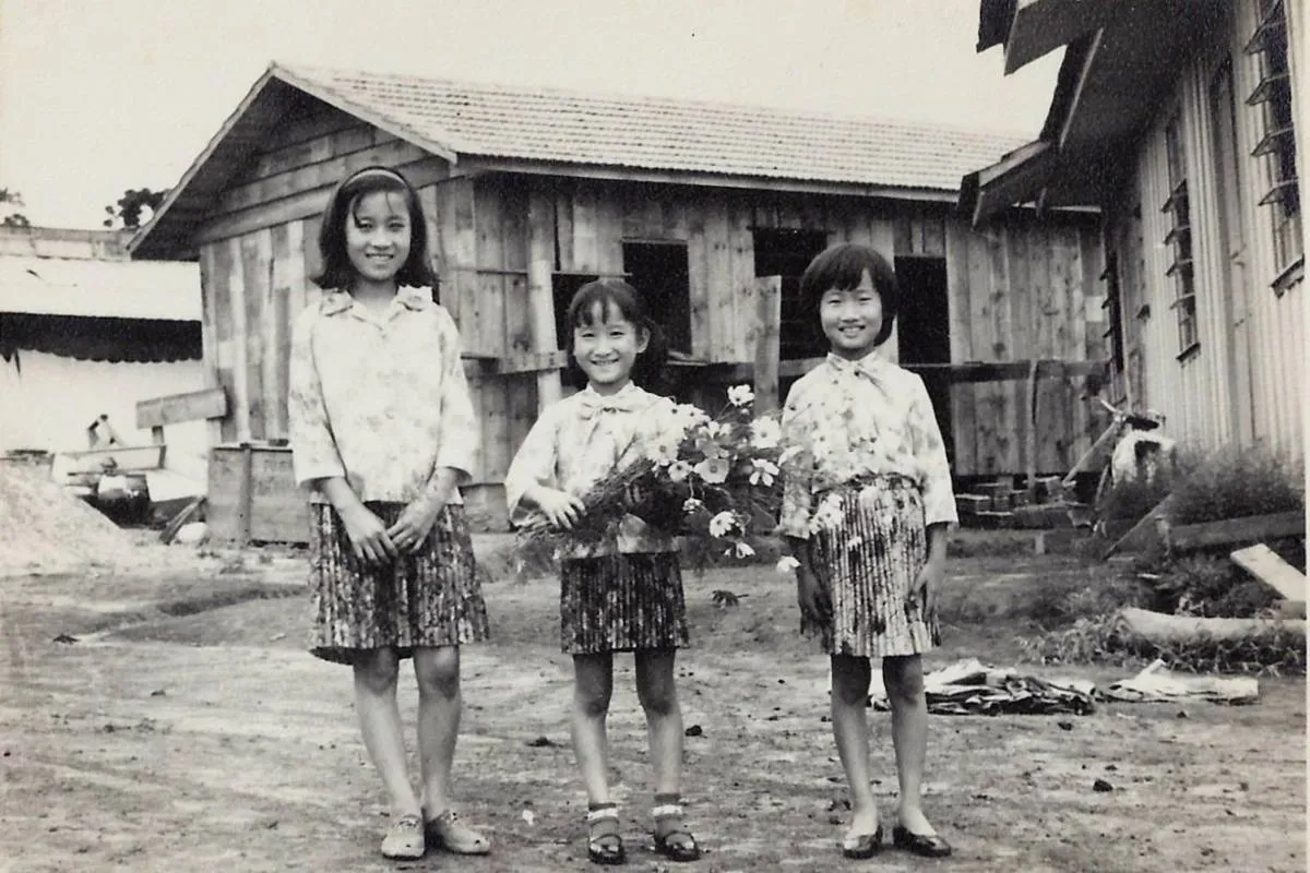 Imagem é uma foto antiga sobre a Imigração Católica Agrícola Coreana