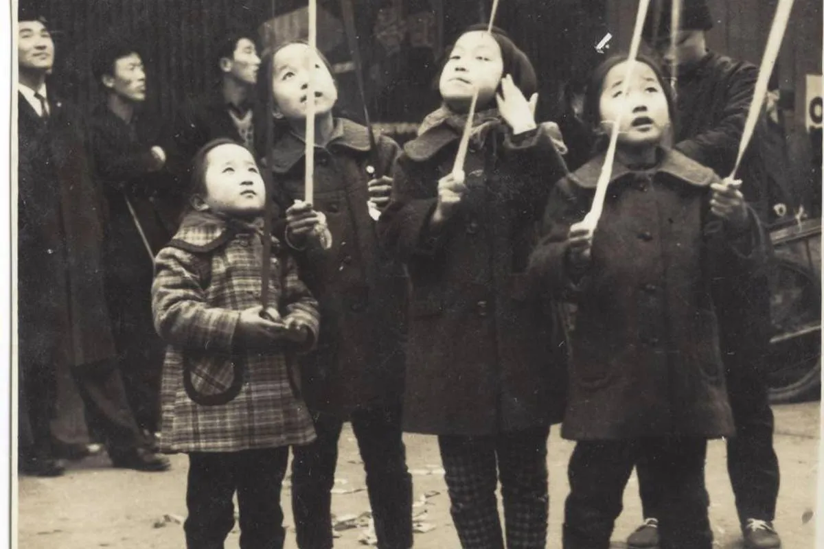 Imagem é uma foto antiga sobre a Imigração Católica Agrícola Coreana