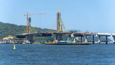 Ponte de Guaratuba chega a 88% de execução com fundações prontas
