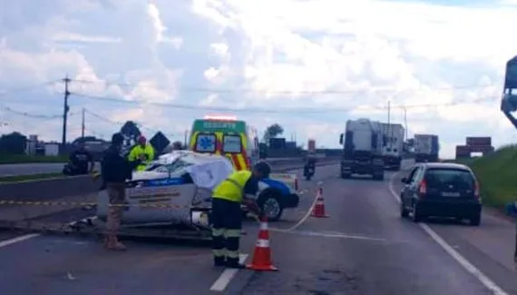 Acidente na BR-116 deixa uma vítima fatal em São José dos Pinhais