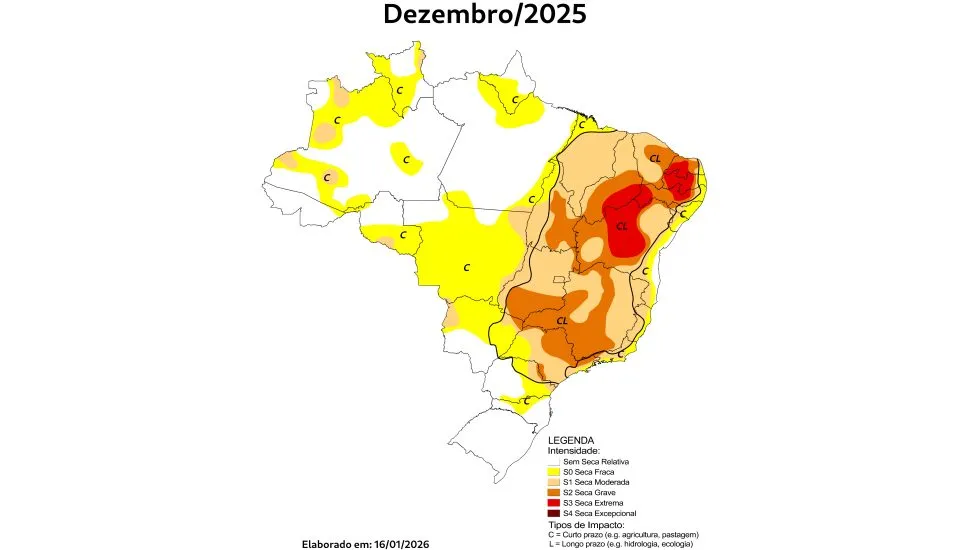Seca recua no norte no Paraná e avança no sul e sudoeste, aponta monitor