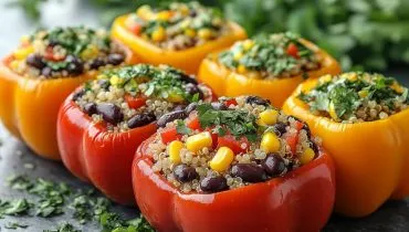 Pimentão recheado com quinoa (Imagem: Anggalih Prasetya | Shutterstock)