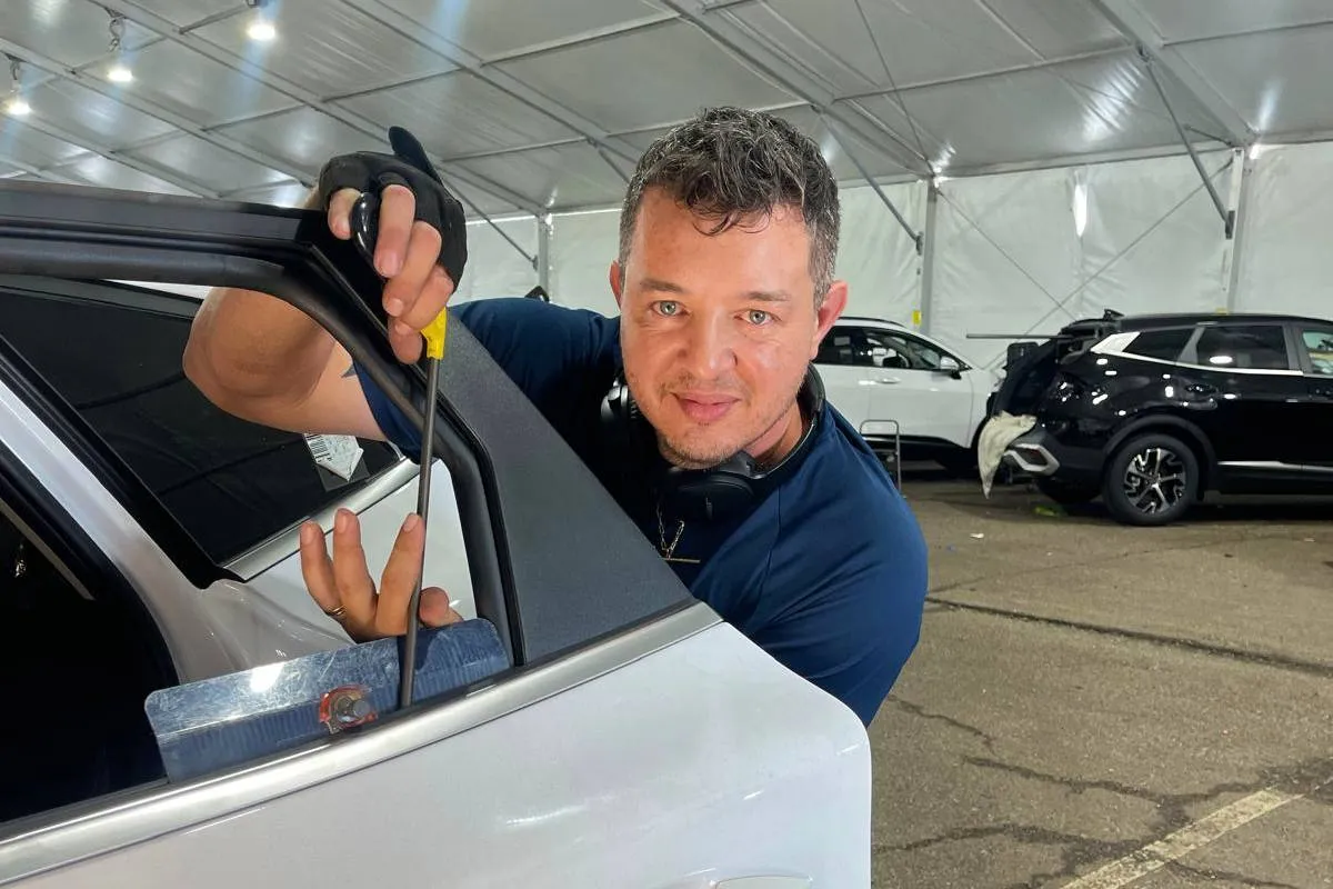 Imagem mostra o curitibano Herivelto Malosti, um dos juízes da Mobile Tech Expo (MTE), em Orlando, nos Estados Unidos, no Rosen Shingle Creek