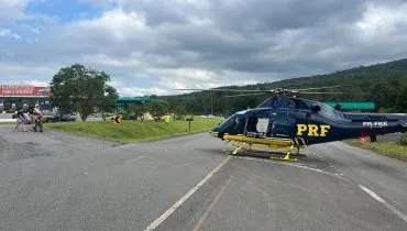 helicóptero é acionado para resgatar criança de sete anos a caminho de curitiba