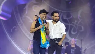A dupla Zezé Di Camargo & Luciano durante a apresentacao do seu show dentro da programacao do Verao Maior Parana, em Matinhos -