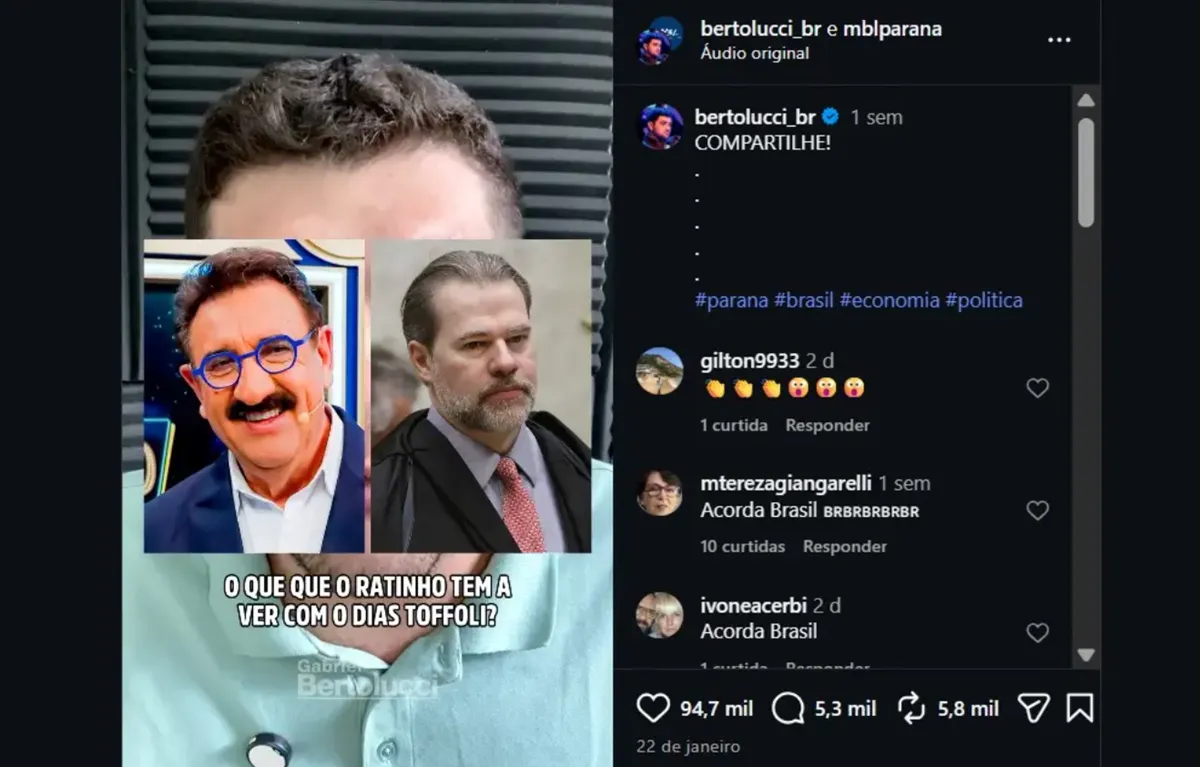 O TJ-PR negou dois pedidos de urgência para a retirada de vídeos de Gabriel Bertolucci, que associam o apresentador Ratinho ao Tayayá