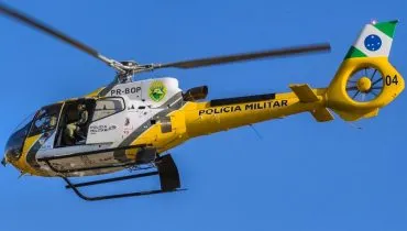 helicóptero da pm cai durante ocorrência no Paraná