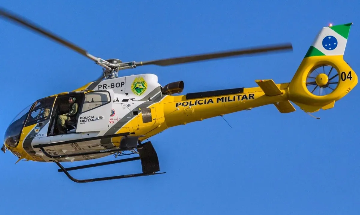 helicóptero da pm cai durante ocorrência no Paraná