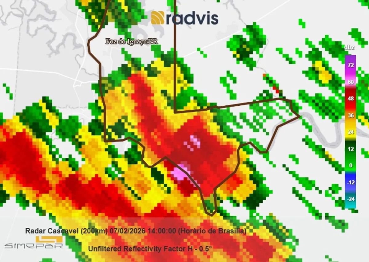 tornado atinge foz do iguaçu, no paraná