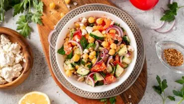 Salada de grão-de-bico (Imagem: Svetlana Monyakova | Shutterstock)