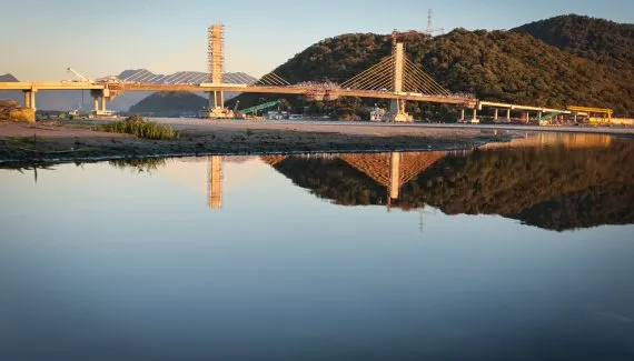 Contagem regressiva: obra da ponte de Guaratuba está quase no fim