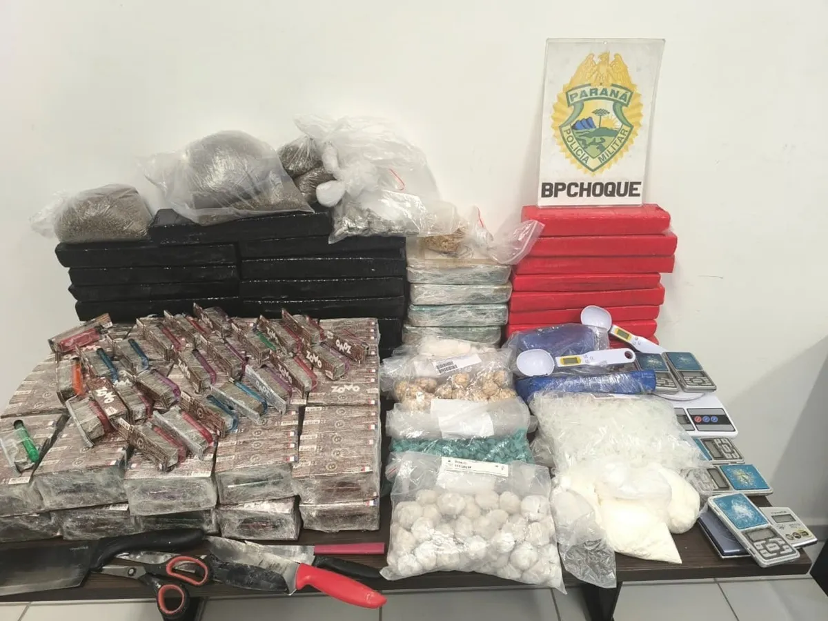 fábrica de drogas é descoberta em araucária, na grande curitiba