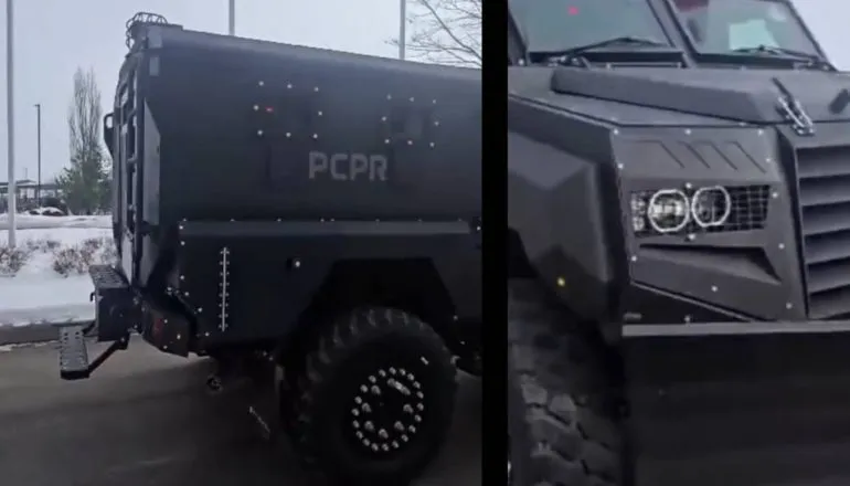 Imagem mostra o novo Caveirão da Polícia Civil do Paraná.