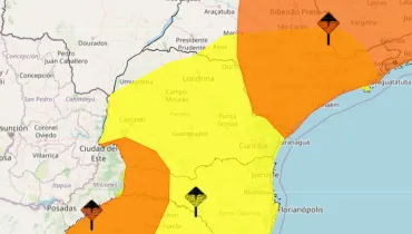 Paraná está sob três alertas de tempestade nesta quarta-feira, 18/02