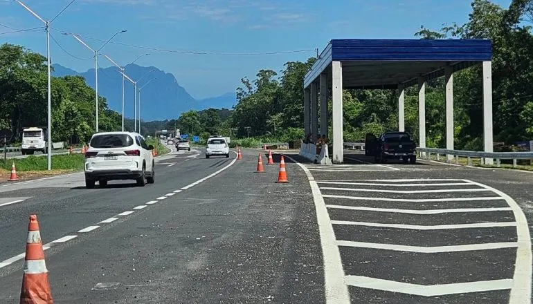 Imagem mostra o novo posto da PRF na BR-277, entre Curitiba e litoral do Paraná.