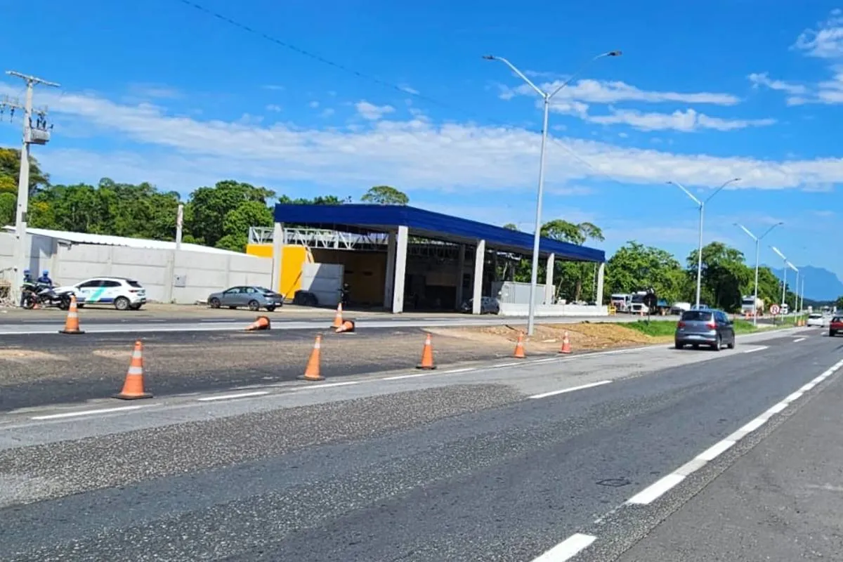 Imagem mostra o novo posto da PRF na BR-277, entre Curitiba e litoral do Paraná.